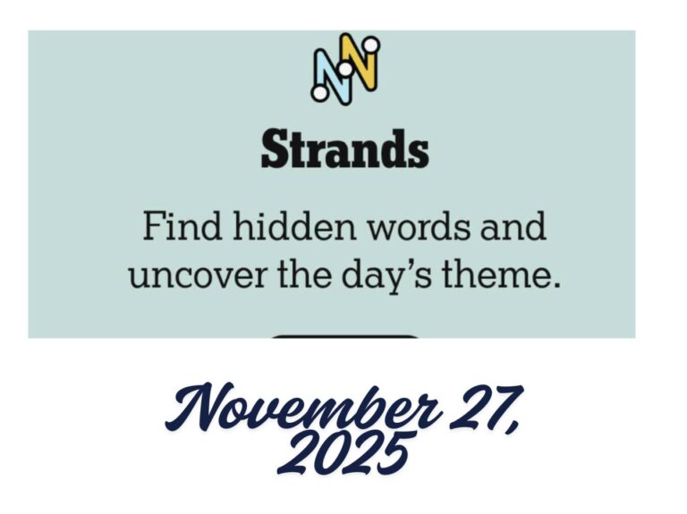 NYT Connections Hints and Answers for Today November 27 2025