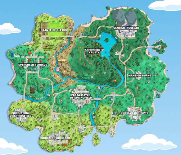 Where is The Simpsons House in Fortnite